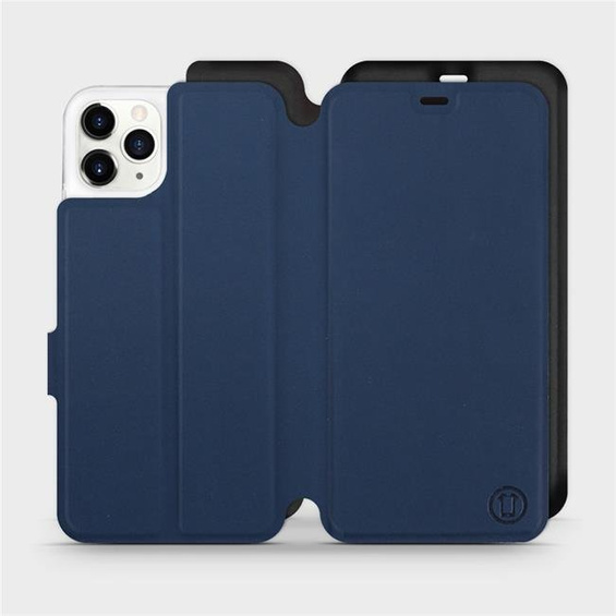 Hülle für Apple iPhone 11 Pro Max - Farbe Marine mit Schwarz