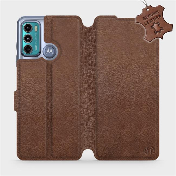 Hülle für Motorola Moto G60 - Farbe Brown Leather