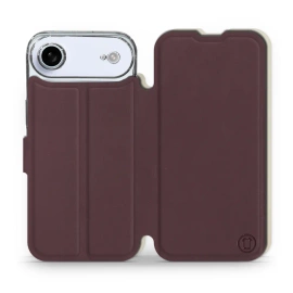 Hülle für Apple iPhone 17 Air - Farbe Burgund mit Platin