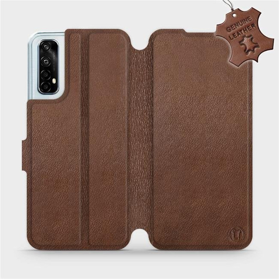 Hülle für Realme 7 - Farbe Brown Leather