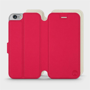 Hülle für Apple iPhone 6 - Farbe Rot mit Platin