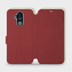 Hülle für Huawei Mate 20 Lite - Farbe Dunkelrot mit Platin