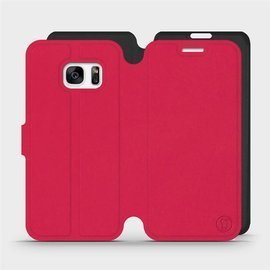 Hülle für Samsung Galaxy S7 - Farbe Rot mit Schwarz