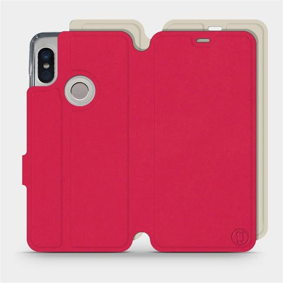 Hülle für Xiaomi Redmi Note 5 - Farbe Rot mit Platin