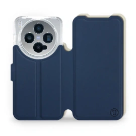 Hülle für Vivo X300 - Farbe Marineblau mit Platin