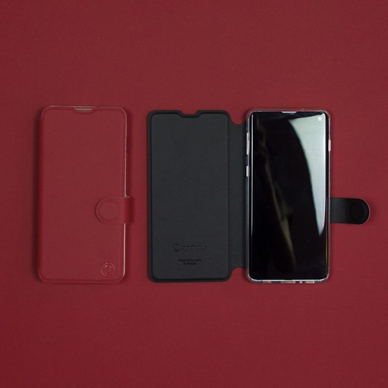 Hülle für Samsung Galaxy S23 Plus - Farbe Dunkelrot mit Schwarz