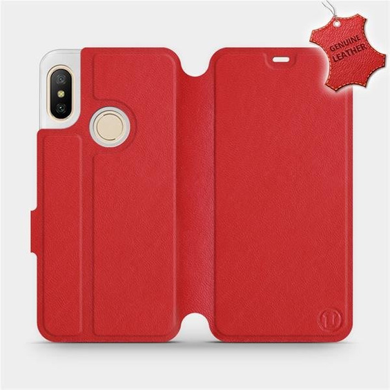 Hülle für Xiaomi Mi A2 Lite - Farbe Red Leather