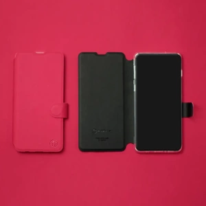 Hülle für Motorola Edge 40 Neo - Farbe Rot mit Schwarz