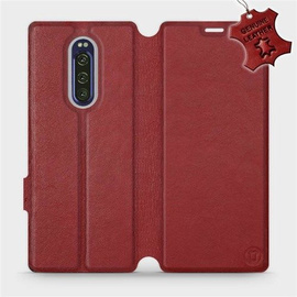 Hülle für Sony Xperia 1 - Farbe Dark Red Leather