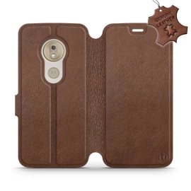 Hülle für Motorola Moto G7 Play - Farbe Brown Leather