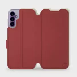 Hülle für Samsung Galaxy A14 5G - Farbe Dunkelrot mit Platin