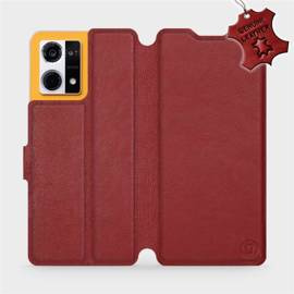 Hülle für Oppo Reno 7 4G - Farbe Dark Red Leather