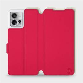 Hülle für Motorola Edge 30 Fusion - Farbe Rot mit Platin