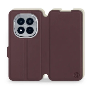 Hülle für Xiaomi Redmi Note 15 Pro 5G - Farbe Burgund mit Platin