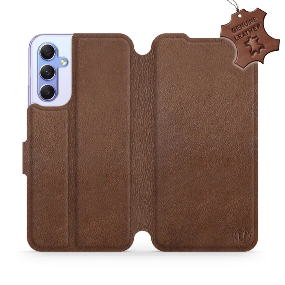 Hülle für Samsung Galaxy A34 5G - Farbe Brown Leather