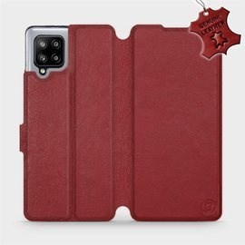 Hülle für Samsung Galaxy A42 - Farbe Dark Red Leather