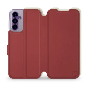 Hülle für Samsung Galaxy A14 5G - Farbe Dunkelrot mit Platin