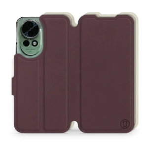 Hülle für Huawei Nova 13 - Farbe Burgund mit Platin