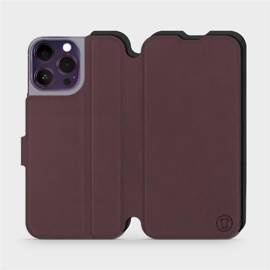 Hülle für Apple iPhone 14 Pro Max - Farbe Burgund mit Schwarz