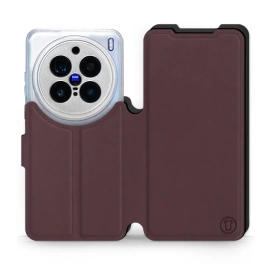 Hülle für Vivo X200 Pro 5G - Farbe Burgund mit Schwarz