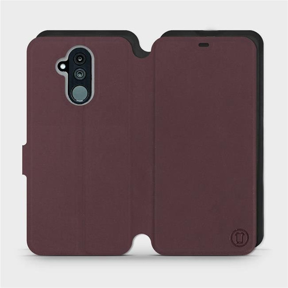 Hülle für Huawei Mate 20 Lite - Farbe Burgund mit Schwarz