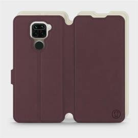 Hülle für Xiaomi Redmi Note 9 - Farbe Burgund mit Platin