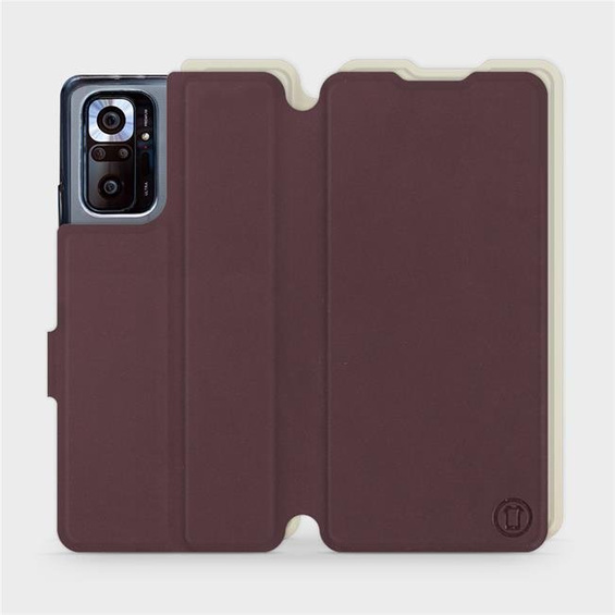 Hülle für Xiaomi Redmi Note 10 pro - Farbe Burgund mit Platin