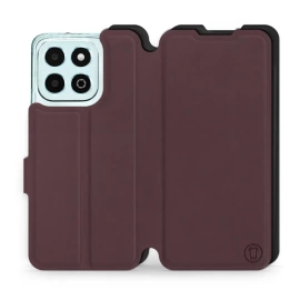 Hülle für Huawei Honor X6b - Farbe Burgund mit Schwarz