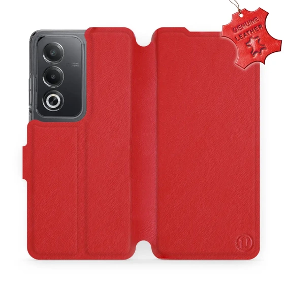 Hülle für OPPO A80 5G - Farbe Red Leather