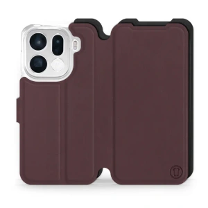 Hülle für OPPO Find X9 pro - Farbe Burgund mit Schwarz