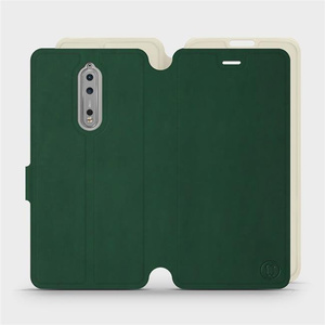 Hülle für Nokia 8 - Farbe Grün mit Platin