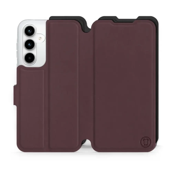 Hülle für Samsung Galaxy A35 5G - Farbe Burgund mit Schwarz