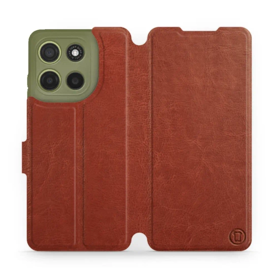 Hülle für Motorola Moto G15 - Farbe Brown&Gray