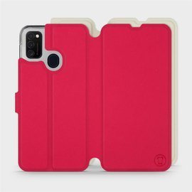 Hülle für Samsung Galaxy M21 - Farbe Rot mit Platin