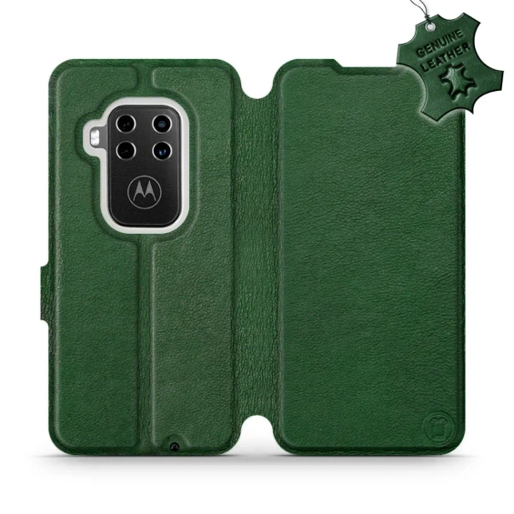 Hülle für Motorola One Zoom - Farbe Green Leather