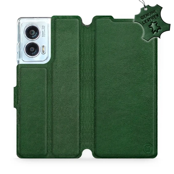 Hülle für Motorola Edge 50 Fusion - Farbe Green Leather