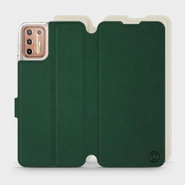 Hülle für Motorola Moto G9 Plus - Farbe Grün mit Platin