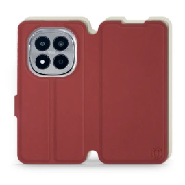 Hülle für Xiaomi Redmi Note 15 Pro 5G - Farbe Dunkelrot mit Platin