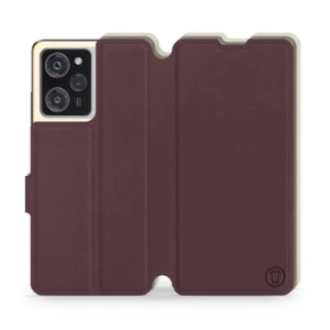 Hülle für Xiaomi Poco X5 Pro 5G - Farbe Burgund mit Platin