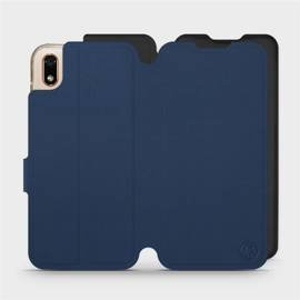 Hülle für Huawei Y5 2019 - Farbe Marine mit Schwarz