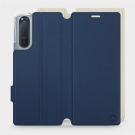 Hülle für Sony Xperia 5 II - Farbe Marineblau mit Platin