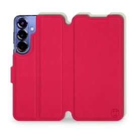 Hülle für Samsung Galaxy S25 Plus - Farbe Rot mit Platin