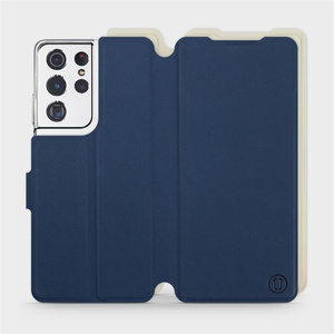 Hülle für Samsung Galaxy S21 Ultra - Farbe Marineblau mit Platin