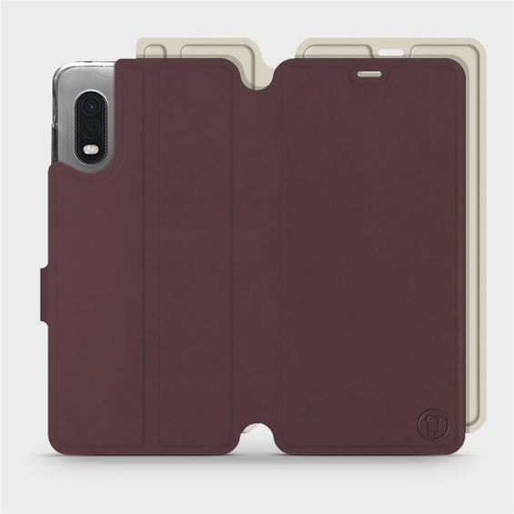 Hülle für Samsung Galaxy Xcover Pro - Farbe Burgund mit Platin