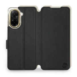 Hülle für Xiaomi Redmi A5 - Farbe Schwarz mit Platin