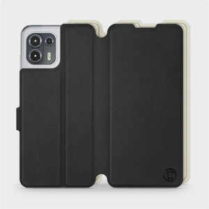 Hülle für Motorola Edge 20 Lite - Farbe Schwarz mit Platin