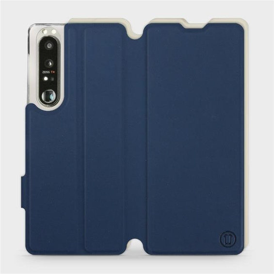 Hülle für Sony Xperia 1 III - Farbe Marineblau mit Platin