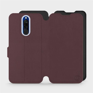 Hülle für Xiaomi Redmi 8 - Farbe Burgund mit Schwarz
