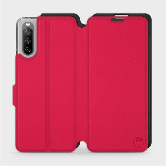 Hülle für Sony Xperia 10 III - Farbe Rot mit Schwarz