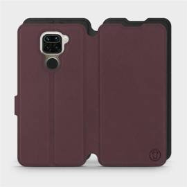 Hülle für Xiaomi Redmi Note 9 - Farbe Burgund mit Schwarz